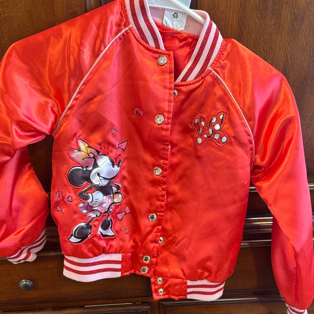 Disney Kids Red Jacket with Minnie Mouse Design